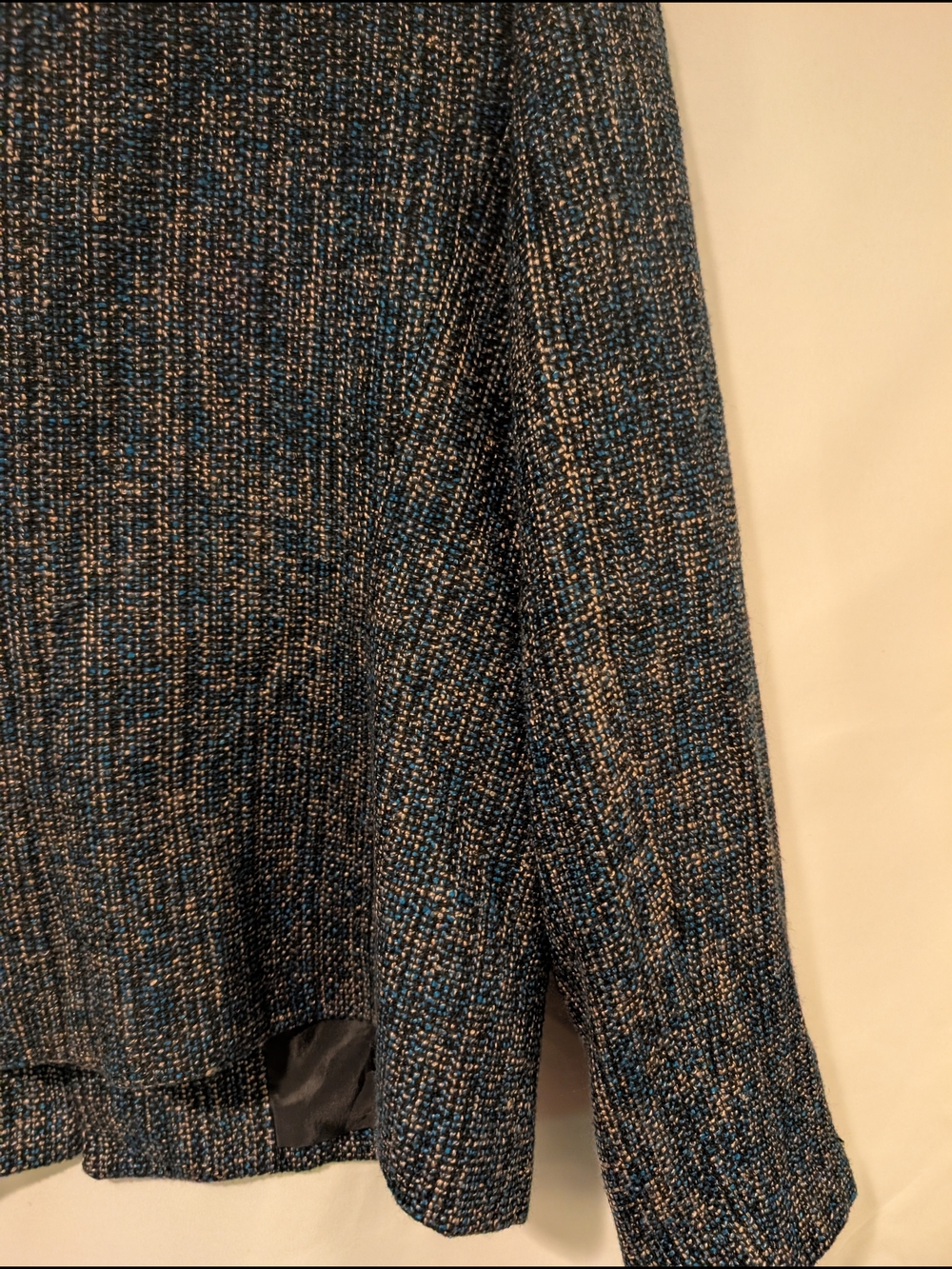 Kasper Navy & Gold Tweed Button Front Jacket - Picture 4 of 13